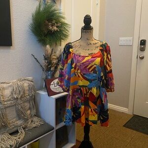 Terra & Sky Multicolor Abstract Dress